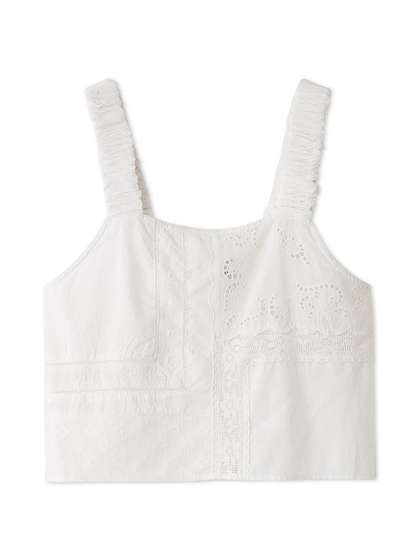 emmi atelier「コットンパッチワークビスチェ」|ベスト・ジレ|