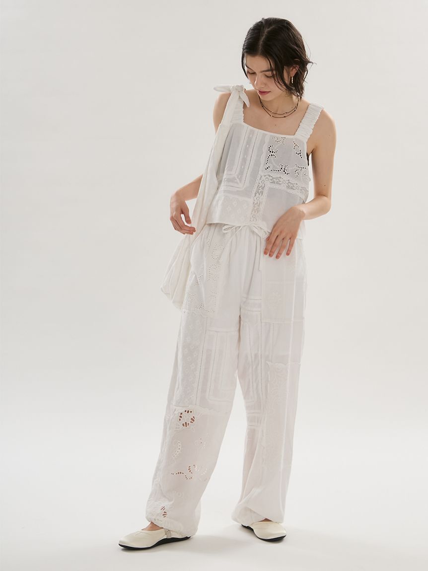 emmi atelier「コットンパッチワークビスチェ」|ベスト・ジレ|