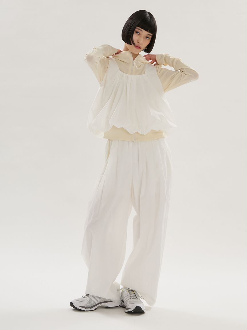 emmi atelier「ワッシャーナイロンタックイージーパンツ【セットアップ対応】」|チノ|