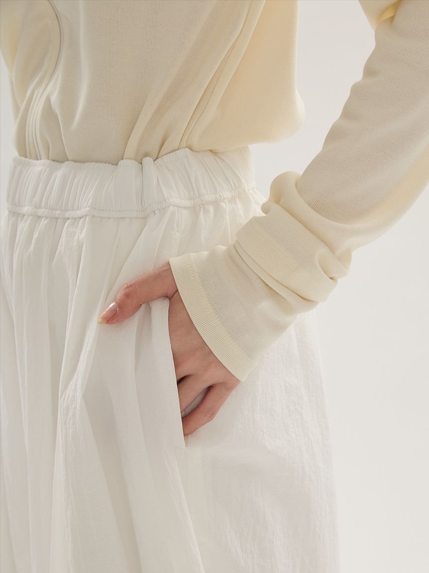 emmi atelier「ワッシャーナイロンタックイージーパンツ【セットアップ対応】」|チノ|