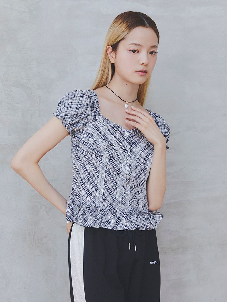 FURFUR「コンパクトチェックブラウス」|シャツ・ブラウス|