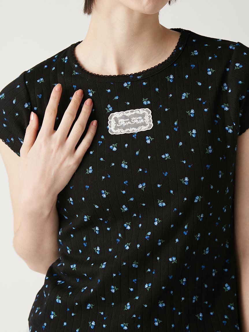 FURFUR「【WEB限定カラー】レースワッペンコンパクトTシャツ」|Tシャツ・カットソー|