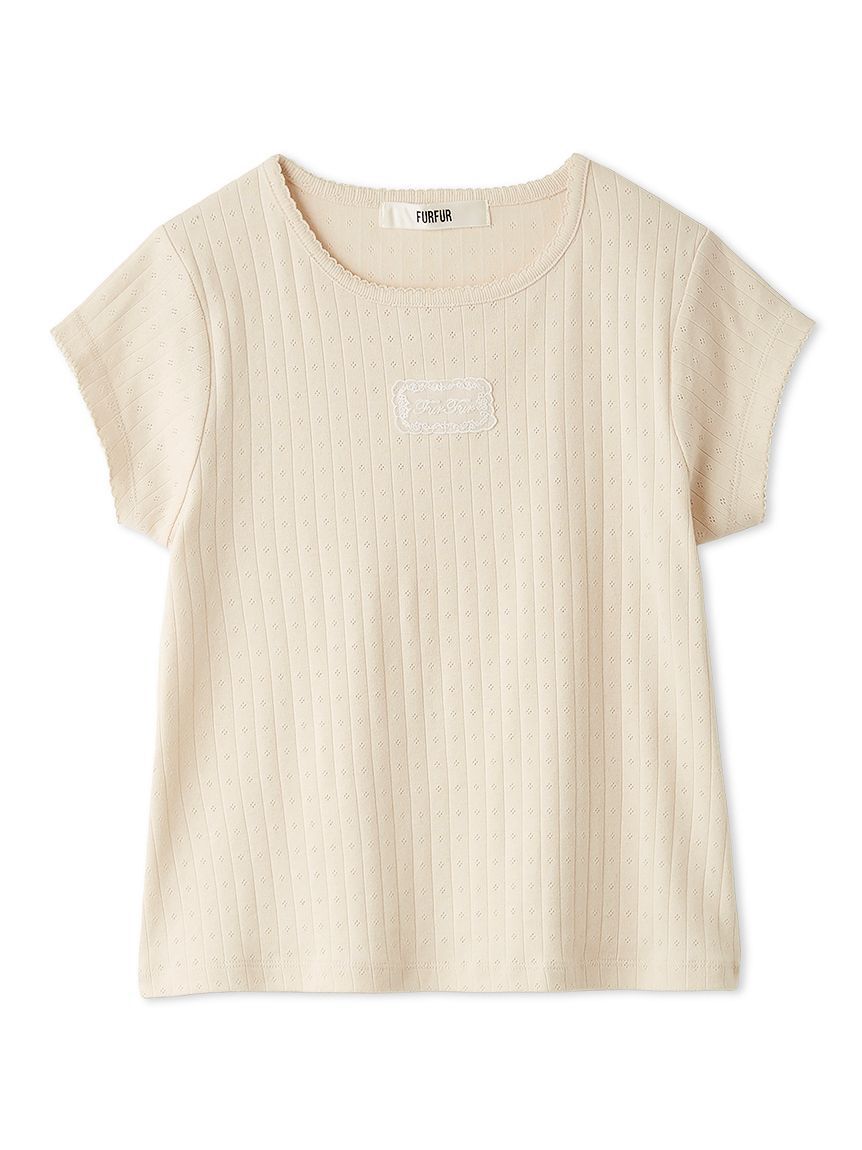 FURFUR「【WEB限定カラー】レースワッペンコンパクトTシャツ」|Tシャツ・カットソー|IVR