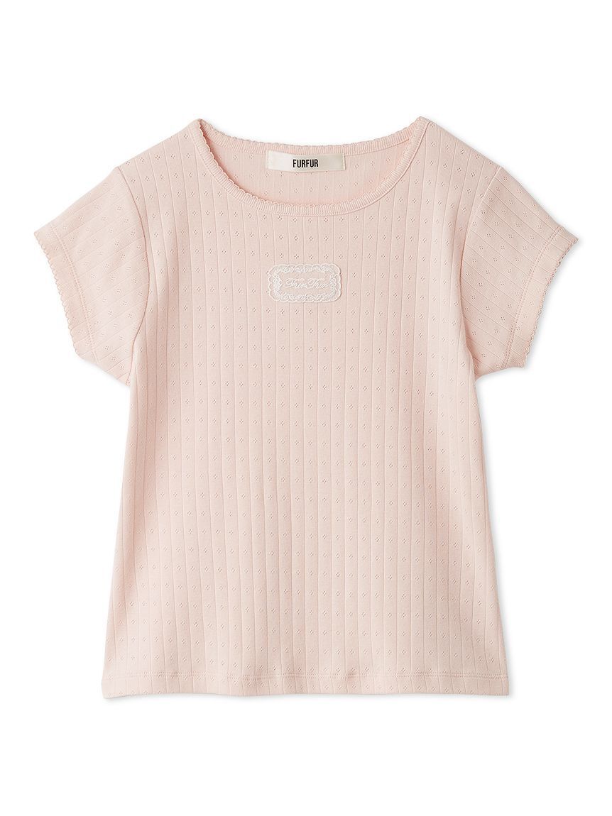 FURFUR「【WEB限定カラー】レースワッペンコンパクトTシャツ」|Tシャツ・カットソー|PNK