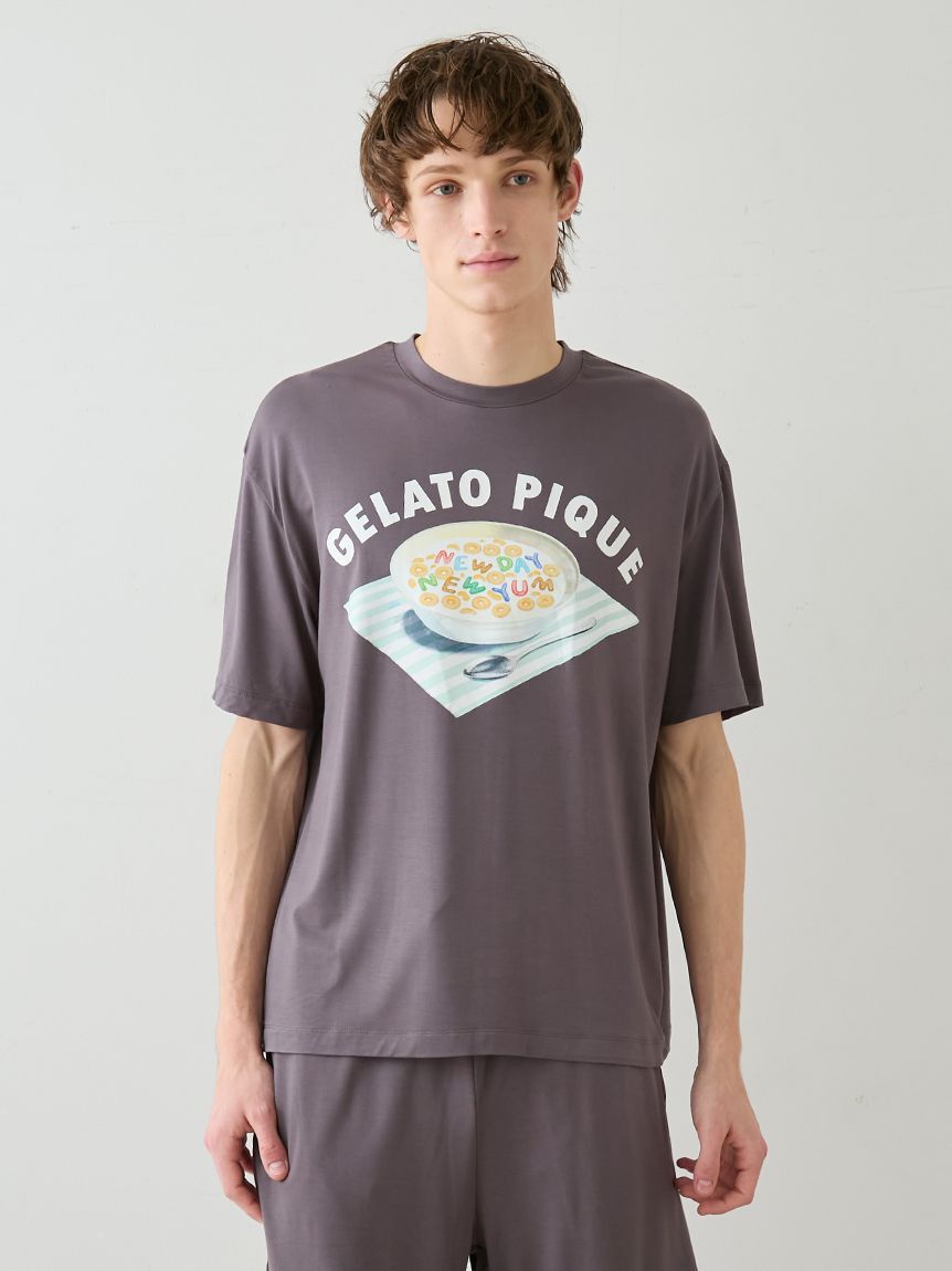 GELATO PIQUE HOMME「【HOMME】シリアルワンポイントロゴTシャツ」|ルームウェア|