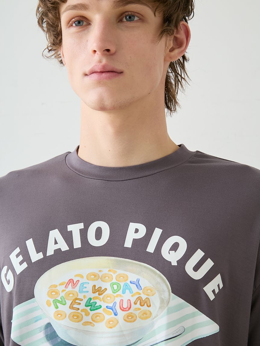 GELATO PIQUE HOMME「【HOMME】シリアルワンポイントロゴTシャツ」|ルームウェア|