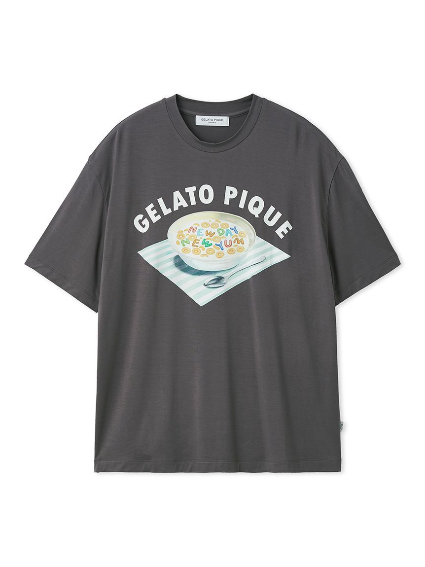 GELATO PIQUE HOMME「【HOMME】シリアルワンポイントロゴTシャツ」|ルームウェア|DGRY