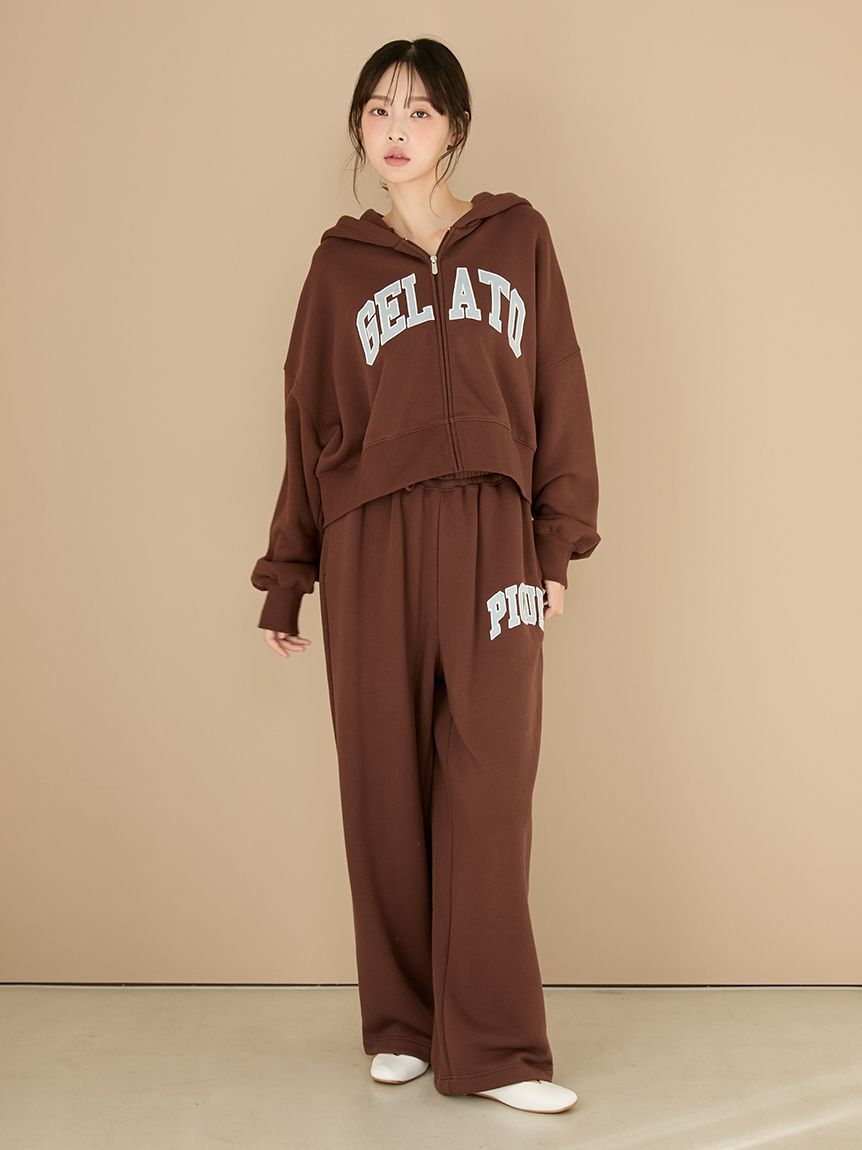 gelato pique「カレッジロゴ裏毛ロングパンツ」|ルームウェア|