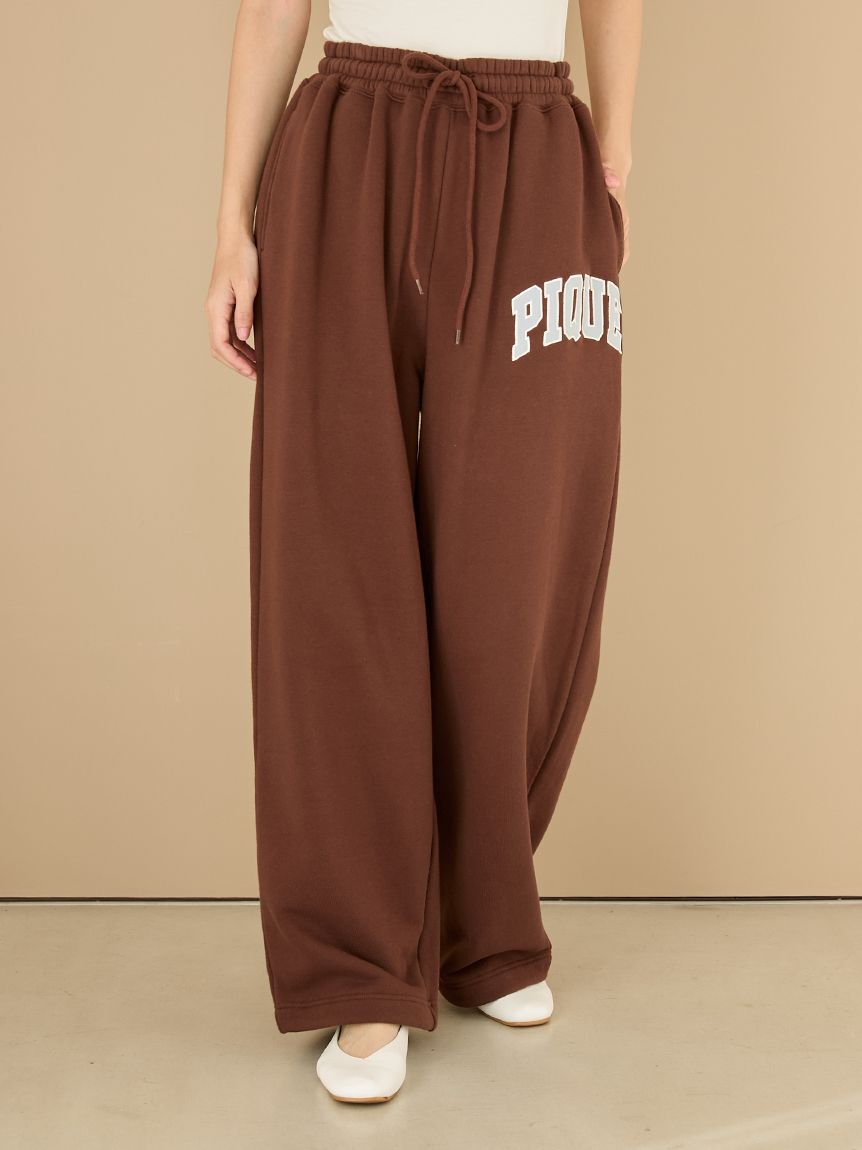 gelato pique「カレッジロゴ裏毛ロングパンツ」|ルームウェア|