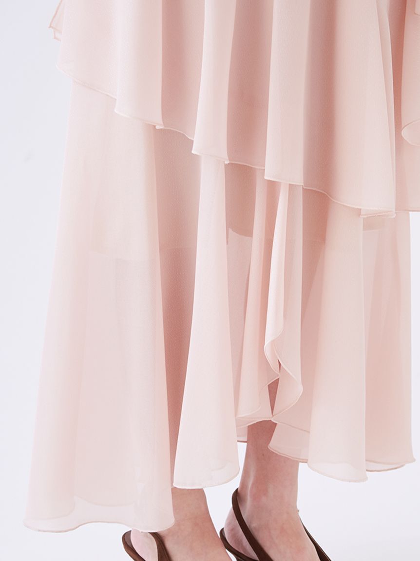 SNIDEL「ブラウスレイヤードフリルワンピース」|ワンピース|