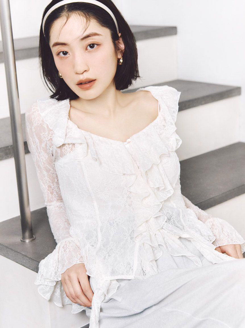 SNIDEL「ドロップフープピアス」|ピアス|