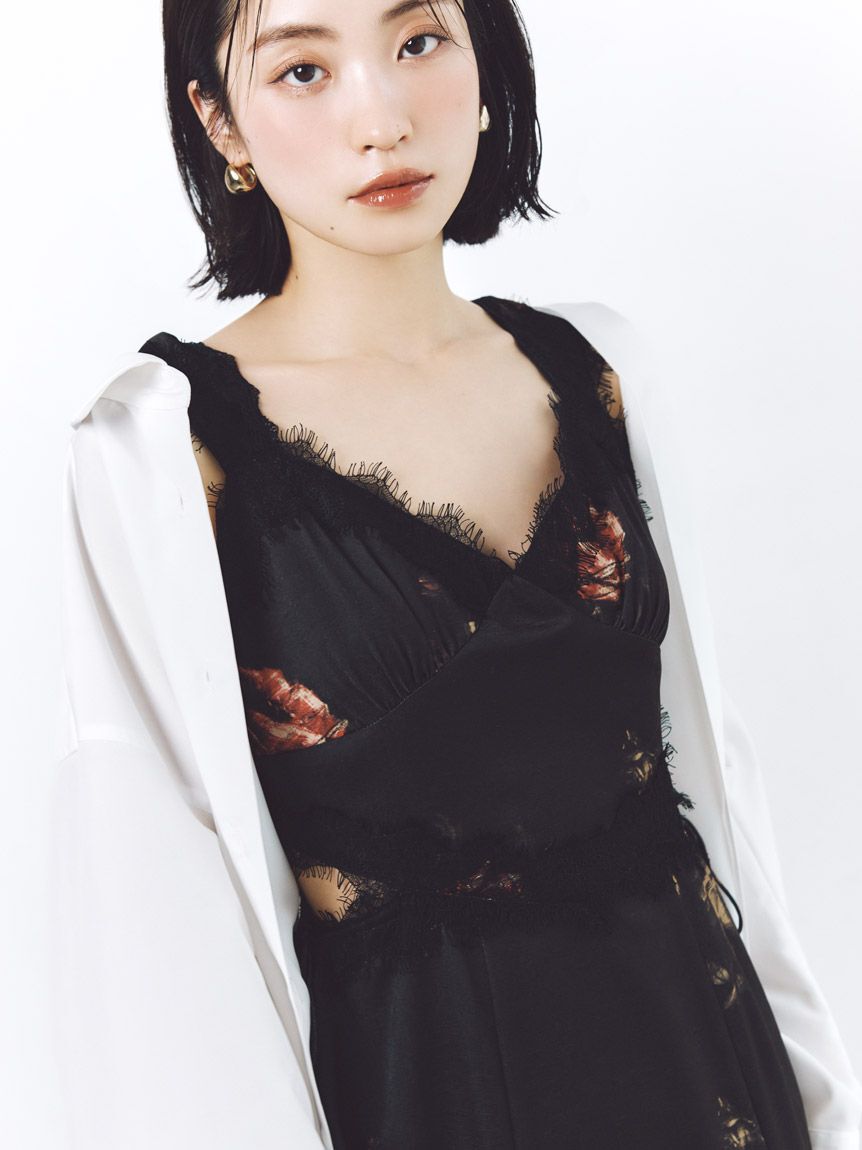 SNIDEL「ドロップフープピアス」|ピアス|