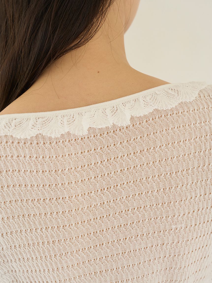 SNIDEL「シアーフリルコンパクトカーディガン」|カーディガン|