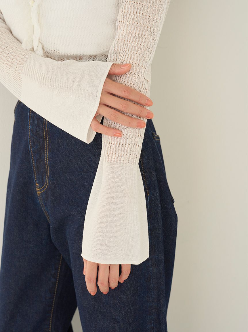 SNIDEL「シアーフリルコンパクトカーディガン」|カーディガン|