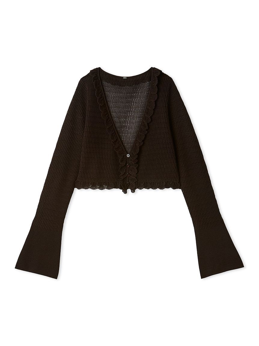 SNIDEL「シアーフリルコンパクトカーディガン」|カーディガン|