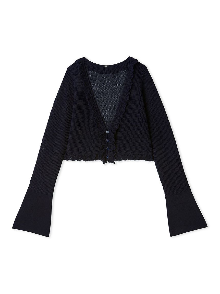 SNIDEL「シアーフリルコンパクトカーディガン」|カーディガン|