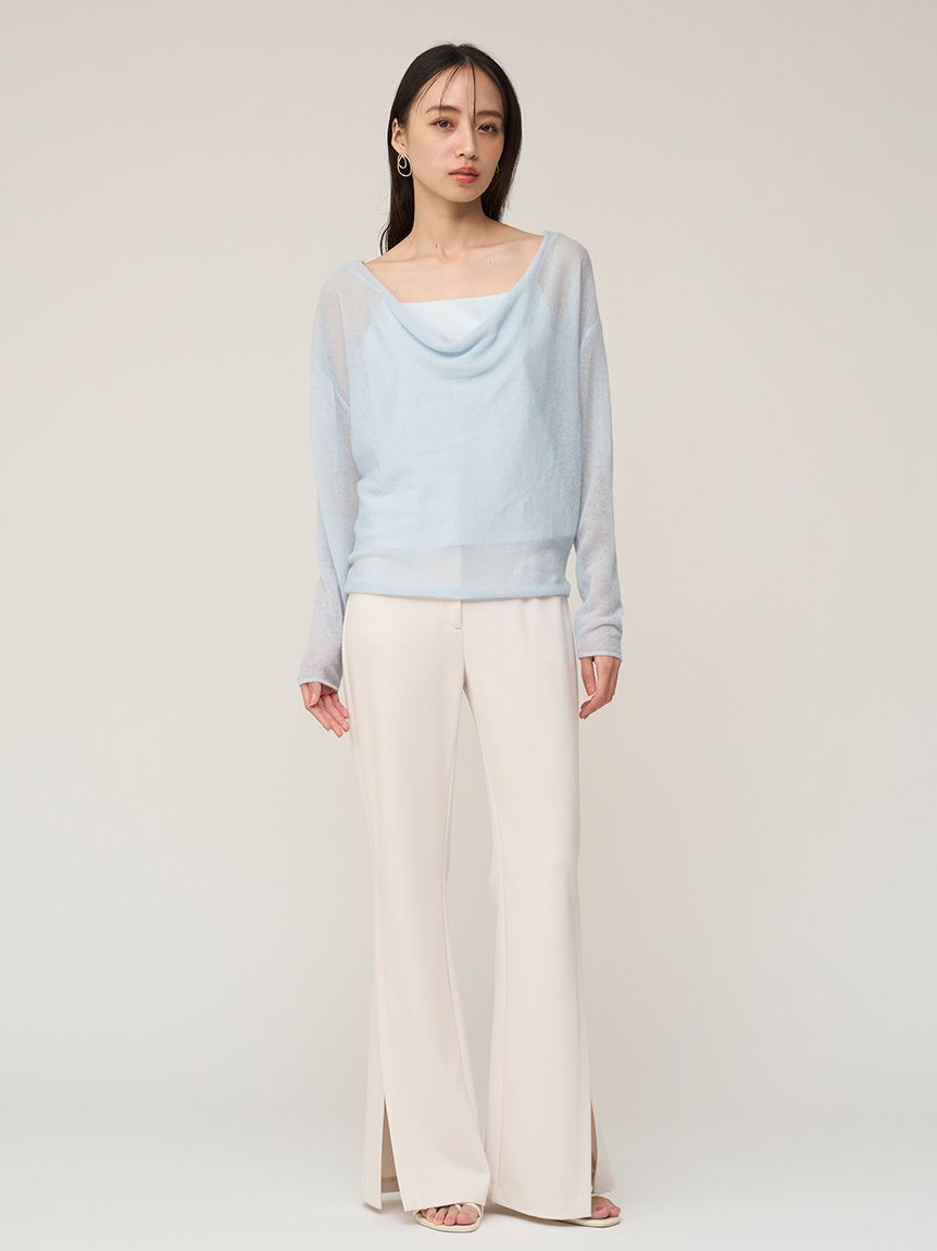 SNIDEL「スリットカットパンツ」|チノ|