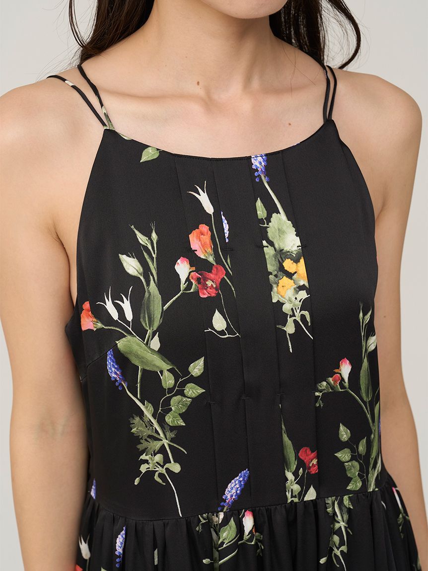 SNIDEL「【WEB限定00サイズあり】ボタニカルパターンキャミワンピース」|ワンピース|