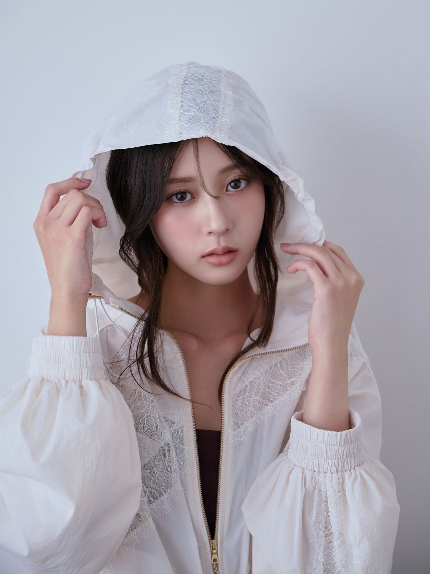 SNIDEL「【Chacott】コラボナイロンレースブルゾン」|ブルゾン・スタジャン|