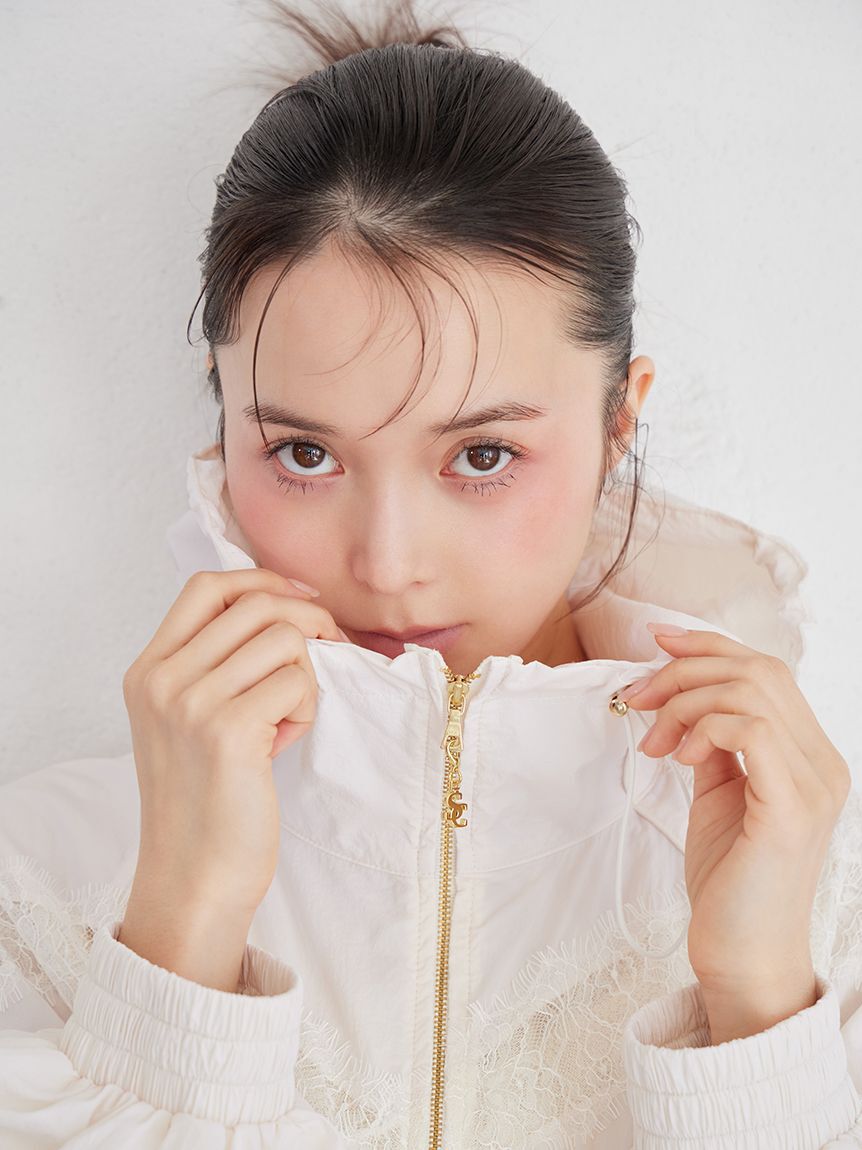 SNIDEL「【Chacott】コラボナイロンレースブルゾン」|ブルゾン・スタジャン|