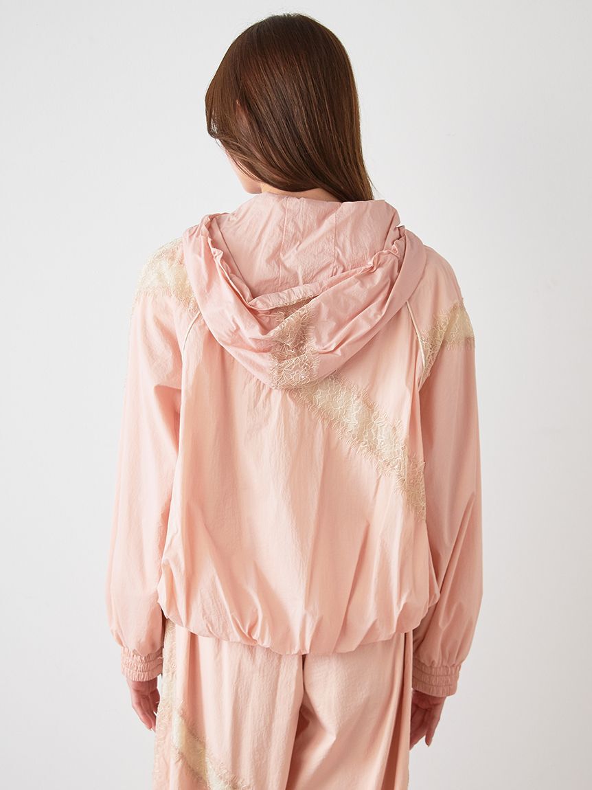 SNIDEL「【Chacott】コラボナイロンレースブルゾン」|ブルゾン・スタジャン|