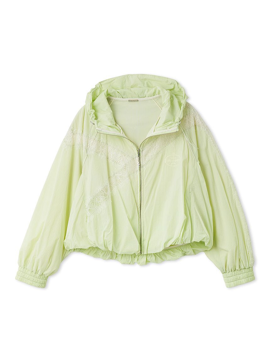 SNIDEL「【Chacott】コラボナイロンレースブルゾン」|ブルゾン・スタジャン|LIME