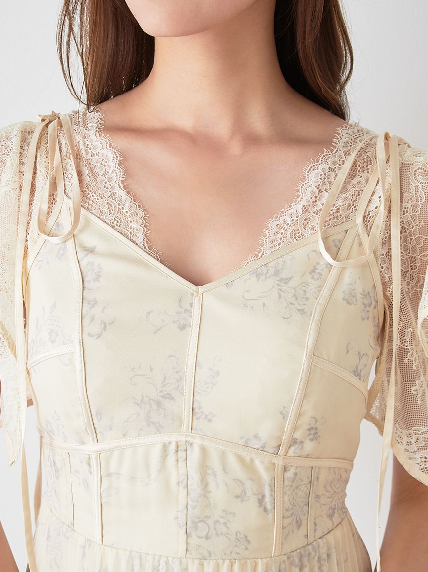 SNIDEL「【Chacott】コラボフラワーレースワンピース」|ワンピース|