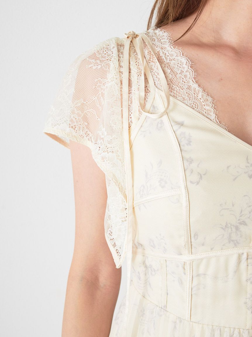 SNIDEL「【Chacott】コラボフラワーレースワンピース」|ワンピース|