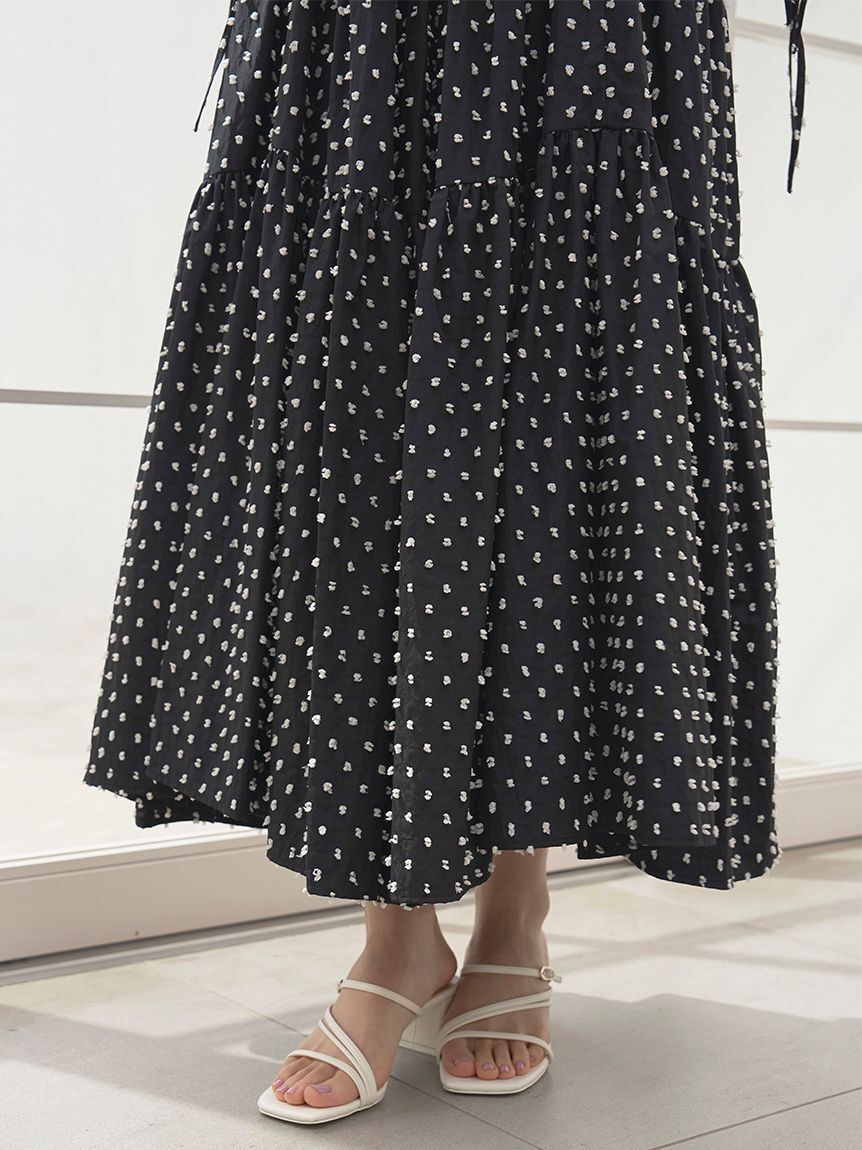 SNIDEL「ドビードットティアードワンピース」|ワンピース|