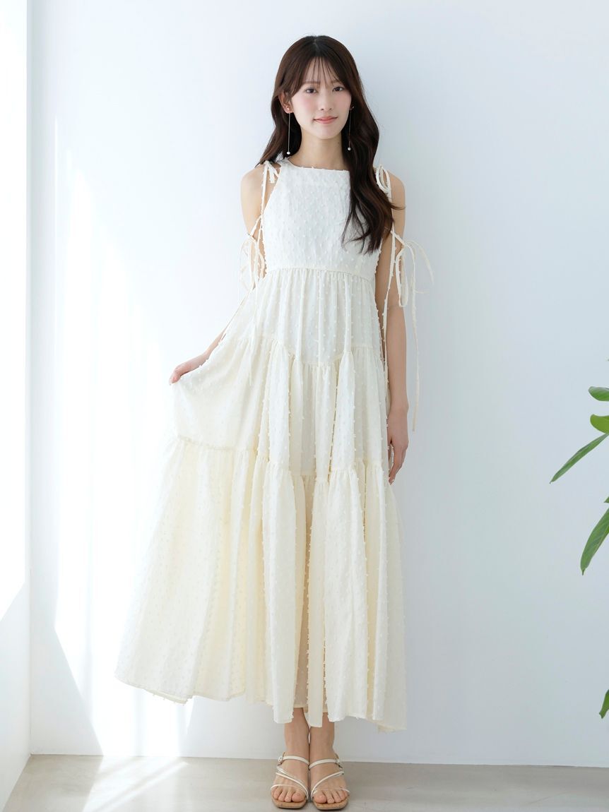 SNIDEL「ドビードットティアードワンピース」|ワンピース|
