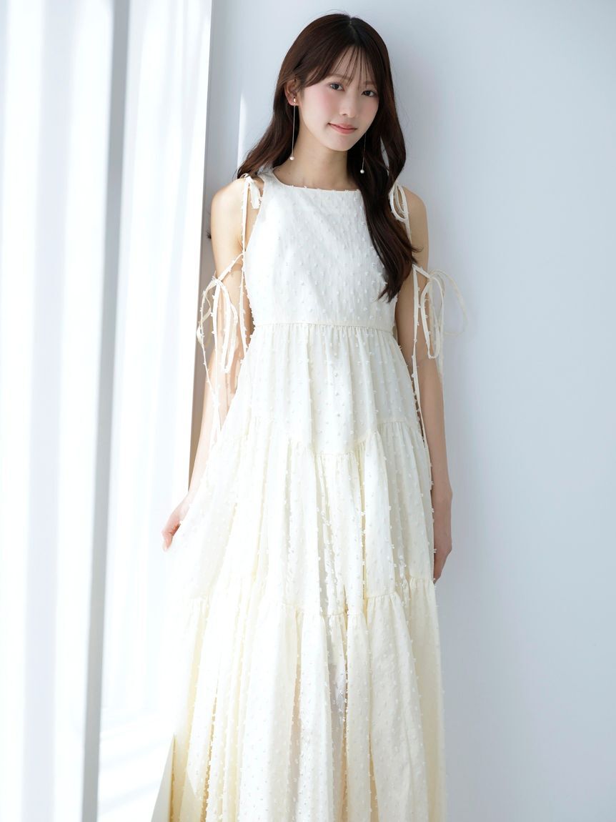 SNIDEL「ドビードットティアードワンピース」|ワンピース|