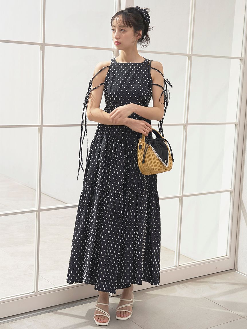 SNIDEL「ドビードットティアードワンピース」|ワンピース|