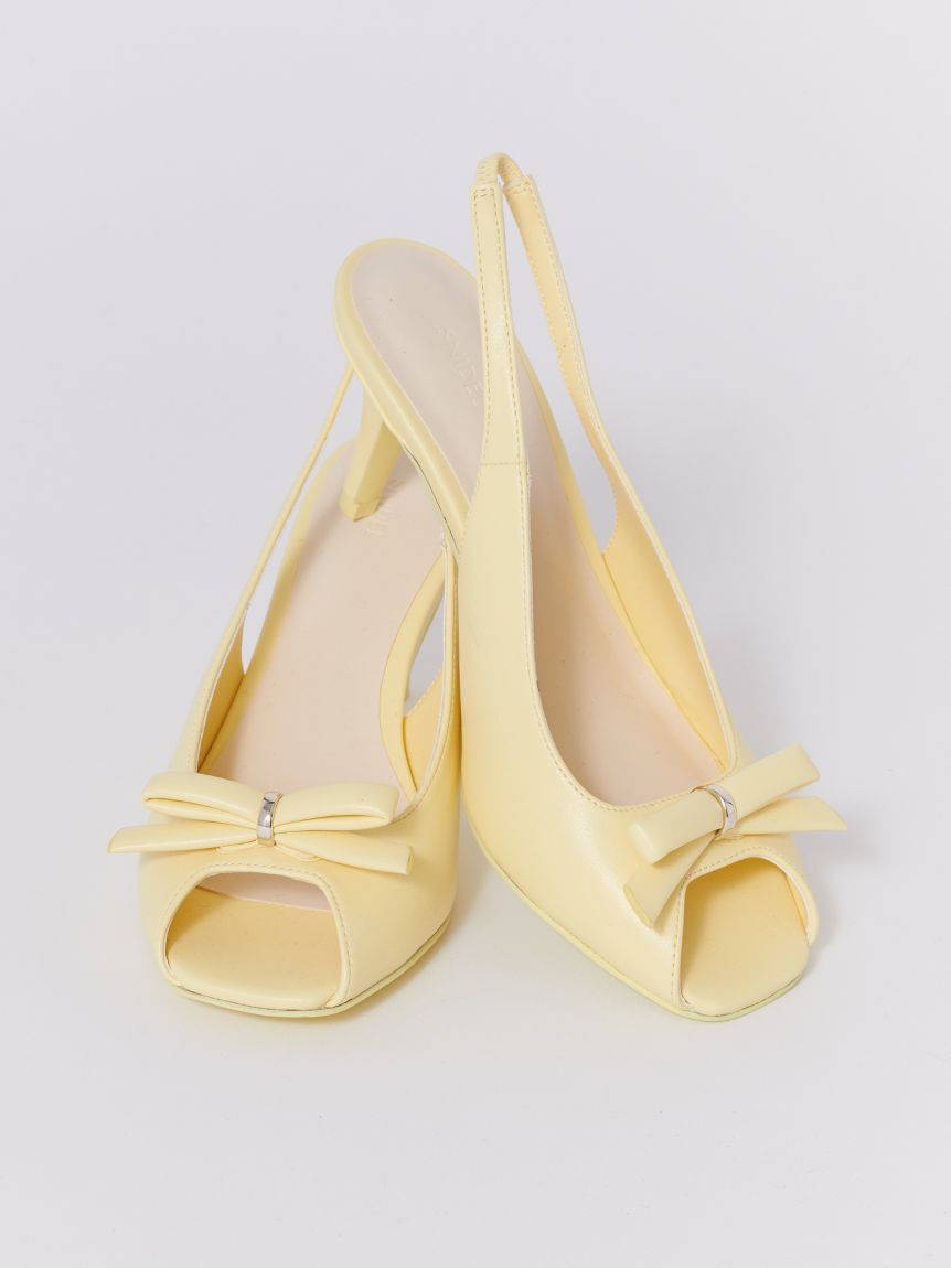 SNIDEL「バックストラップリボンサンダル」|サンダル|YEL