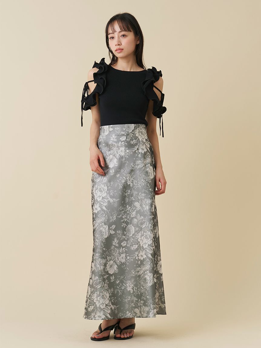 SNIDEL「フローラルジャガードマーメイドスカート」|スカート|