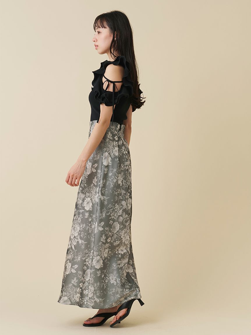 SNIDEL「フローラルジャガードマーメイドスカート」|スカート|