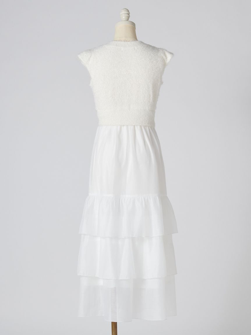 SNIDEL「ニットドッキングティアードワンピース」|ワンピース|