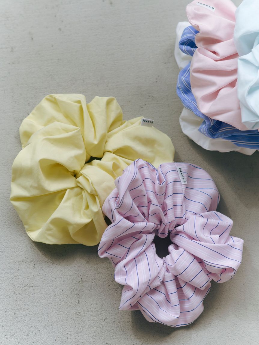 FRAY I.D「ストライプブロードシュシュ」|ヘアバンド|