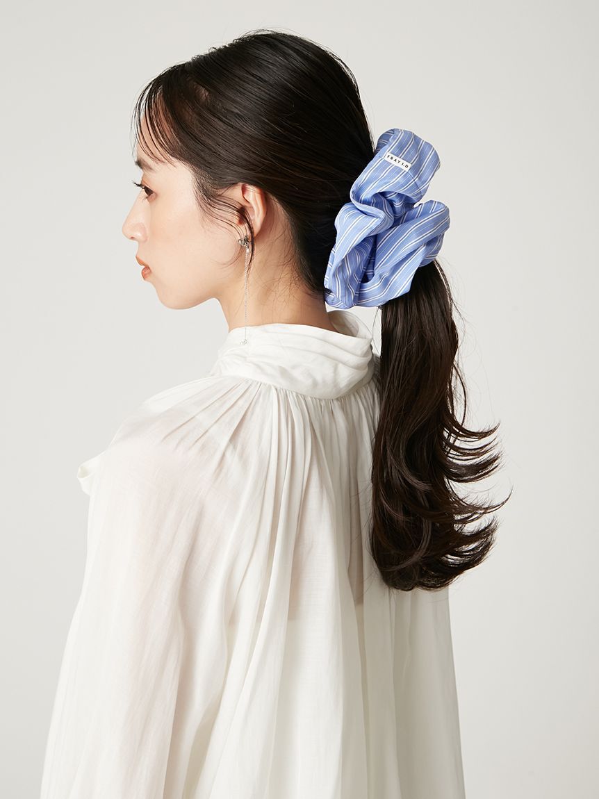 FRAY I.D「ストライプブロードシュシュ」|ヘアバンド|