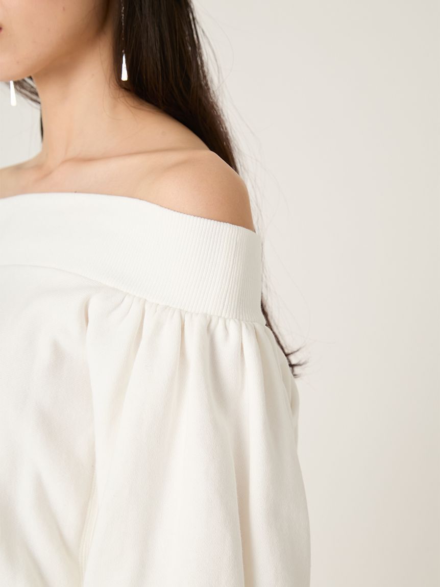 FRAY I.D「【FRAY I.D｜Champion】パフスリーブオフショルスウェット」|スウェット・ジャージ|