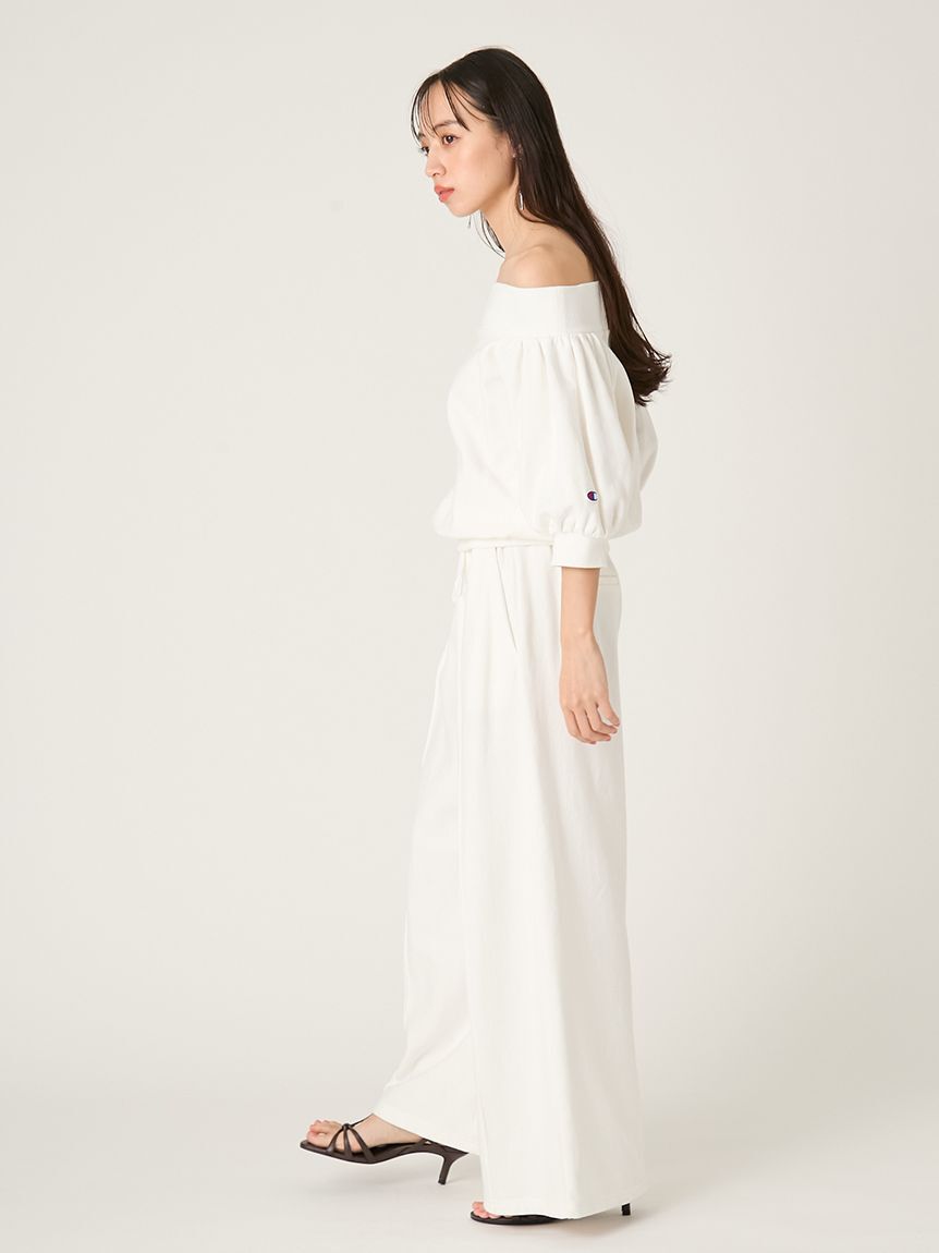 FRAY I.D「【FRAY I.D｜Champion】パフスリーブオフショルスウェット」|スウェット・ジャージ|