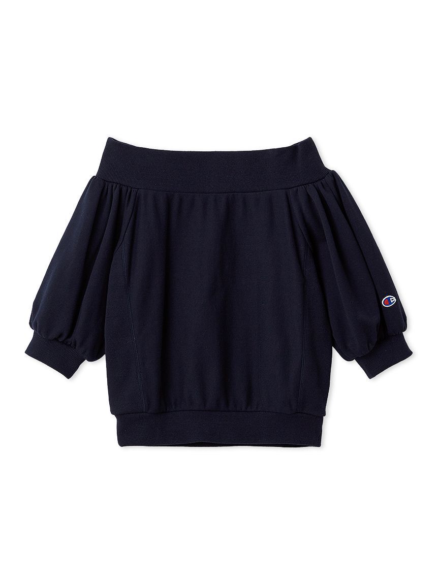 FRAY I.D「【FRAY I.D｜Champion】パフスリーブオフショルスウェット」|スウェット・ジャージ|NVY
