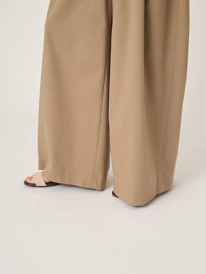 FRAY I.D「デザインタックワイドバギースラックス／ウォッシャブル」|チノ|