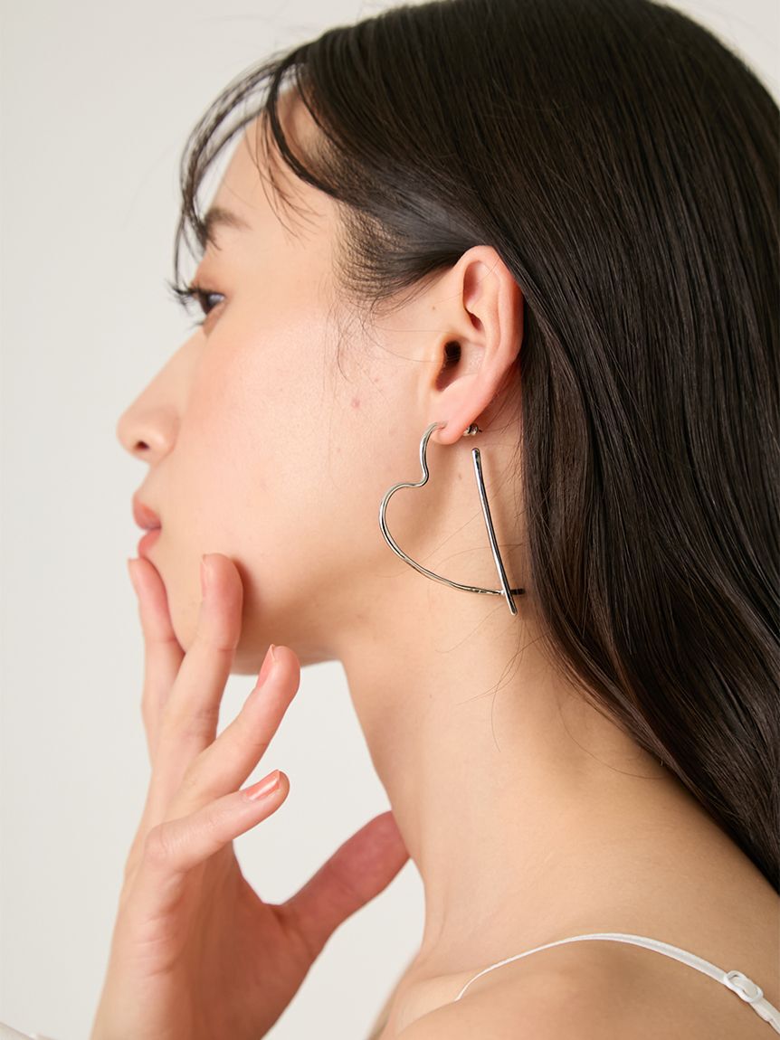 FRAY I.D「オープンハートモチーフピアス」|ピアス|