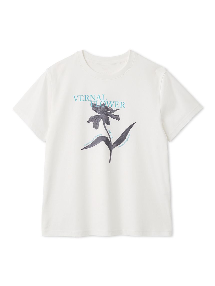 FRAY I.D「コンパクトフラワープリントTシャツ」|Tシャツ・カットソー|WHT