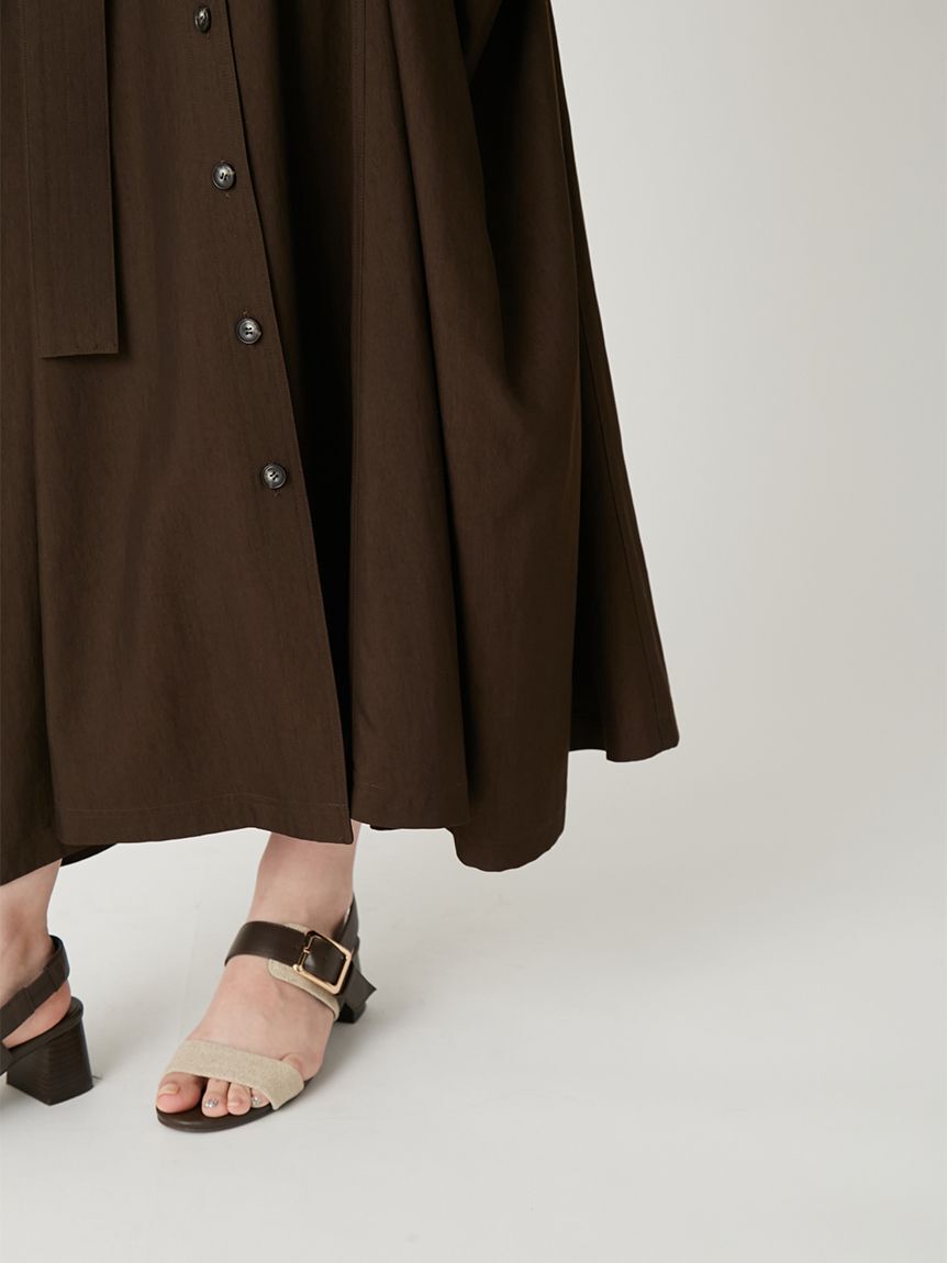 FRAY I.D「リネンブレンドビッグポケットサファリワンピース」|ワンピース|