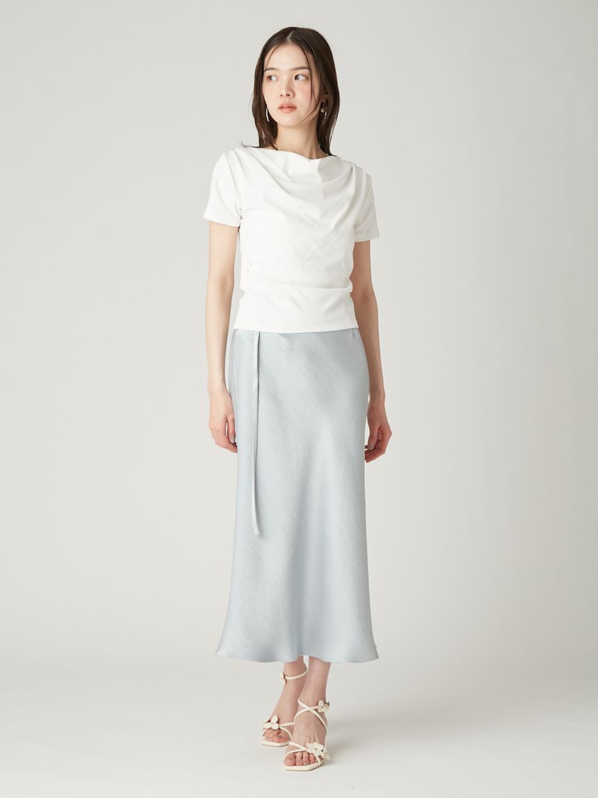 FRAY I.D「サテンナロースカート／接触冷感」|スカート|