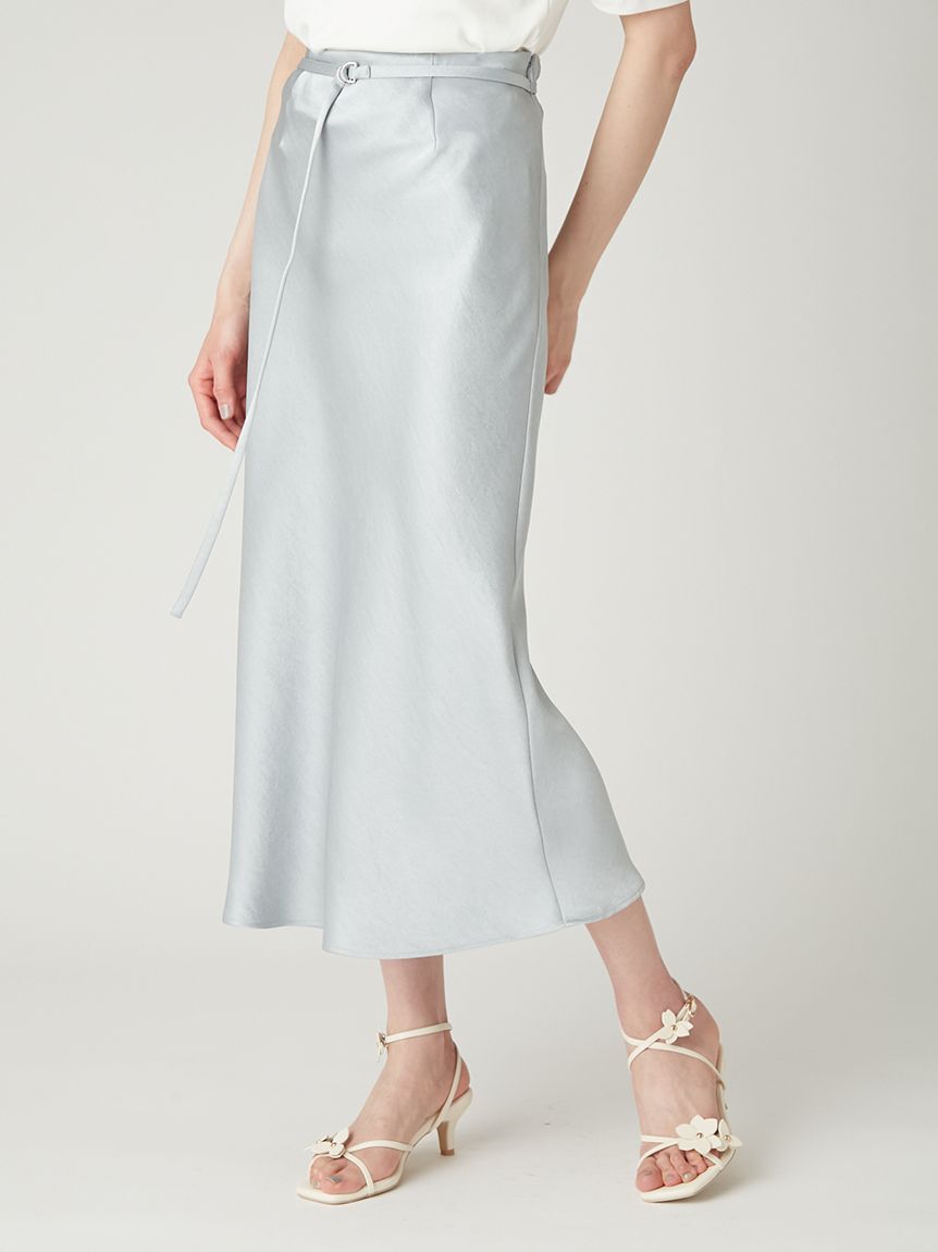 FRAY I.D「サテンナロースカート／接触冷感」|スカート|