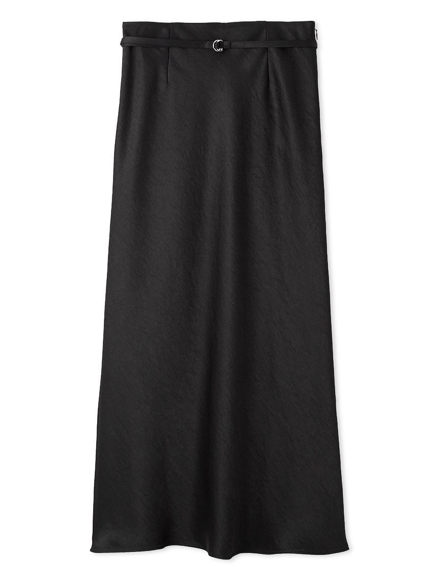 FRAY I.D「サテンナロースカート／接触冷感」|スカート|BLK