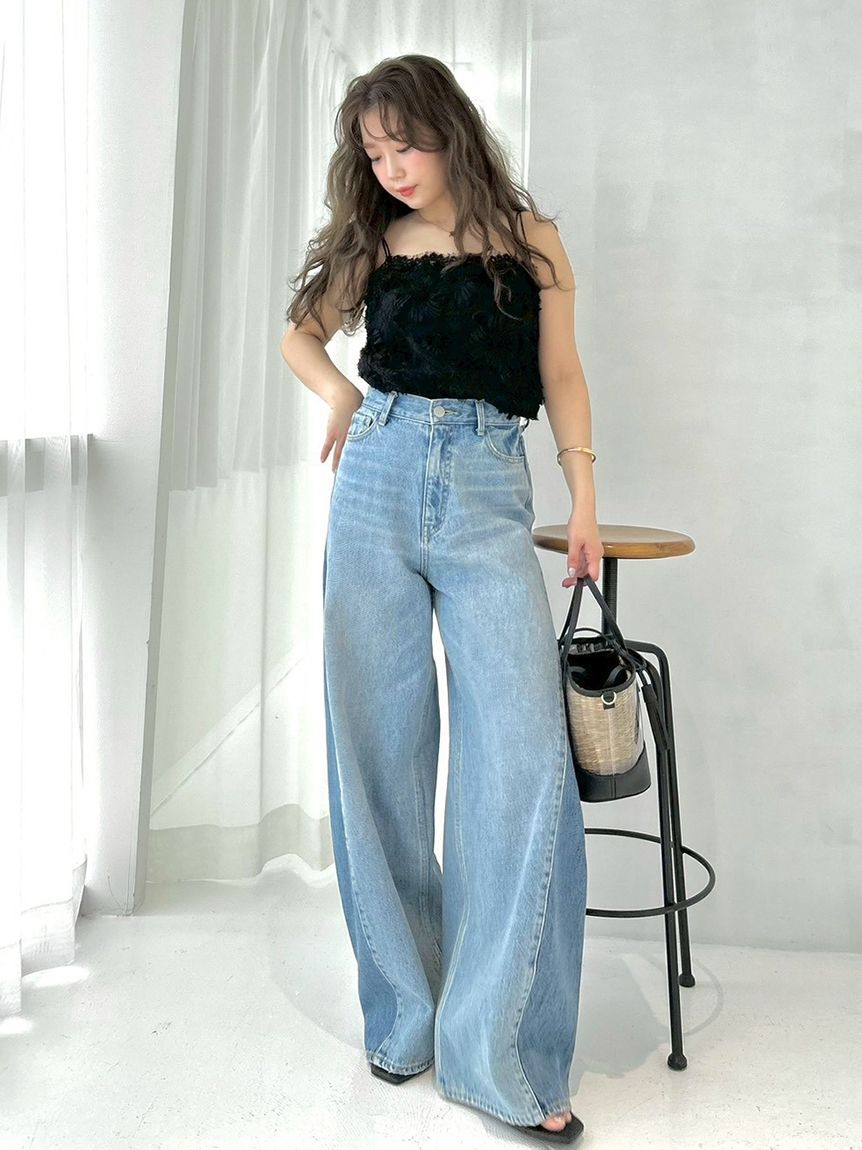 FRAY I.D「フラワーエンブロイダリーレースキャミソール」|キャミソール|