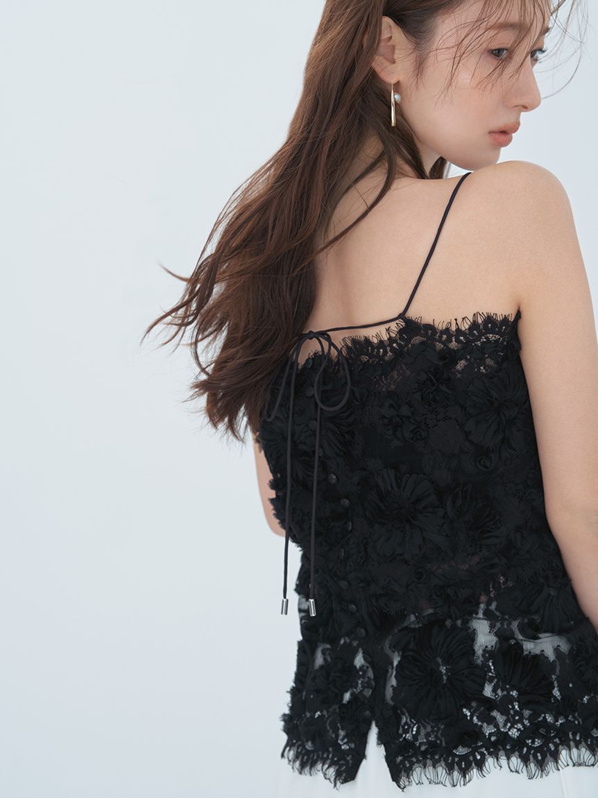 FRAY I.D「フラワーエンブロイダリーレースキャミソール」|キャミソール|